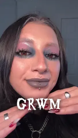grwm, this is giving cotton candy grunge 🍭 ⛓️🖤 #grwm #grungemakeup #altmakeup  @Blend Bunny Cosmetics x @Mei Pang rotten palette @KIKO Milano black liner  @Half Magic by Donni Davy glitter puck 'cyber diamond' @essence.cosmetics lash princess  @NYX Professional Makeup face glue  @Makeup Revolution skin silk foundation  @Westman-Atelier contour stick 'biscuit' @maccosmetics radiance concealer  @rhode skin pocket blush 'sprinkle' @Huda Beauty cherry blossom cake powder  @Black Moon Cosmetics squid highlighter  mac stone liner + black moon 'ashes'