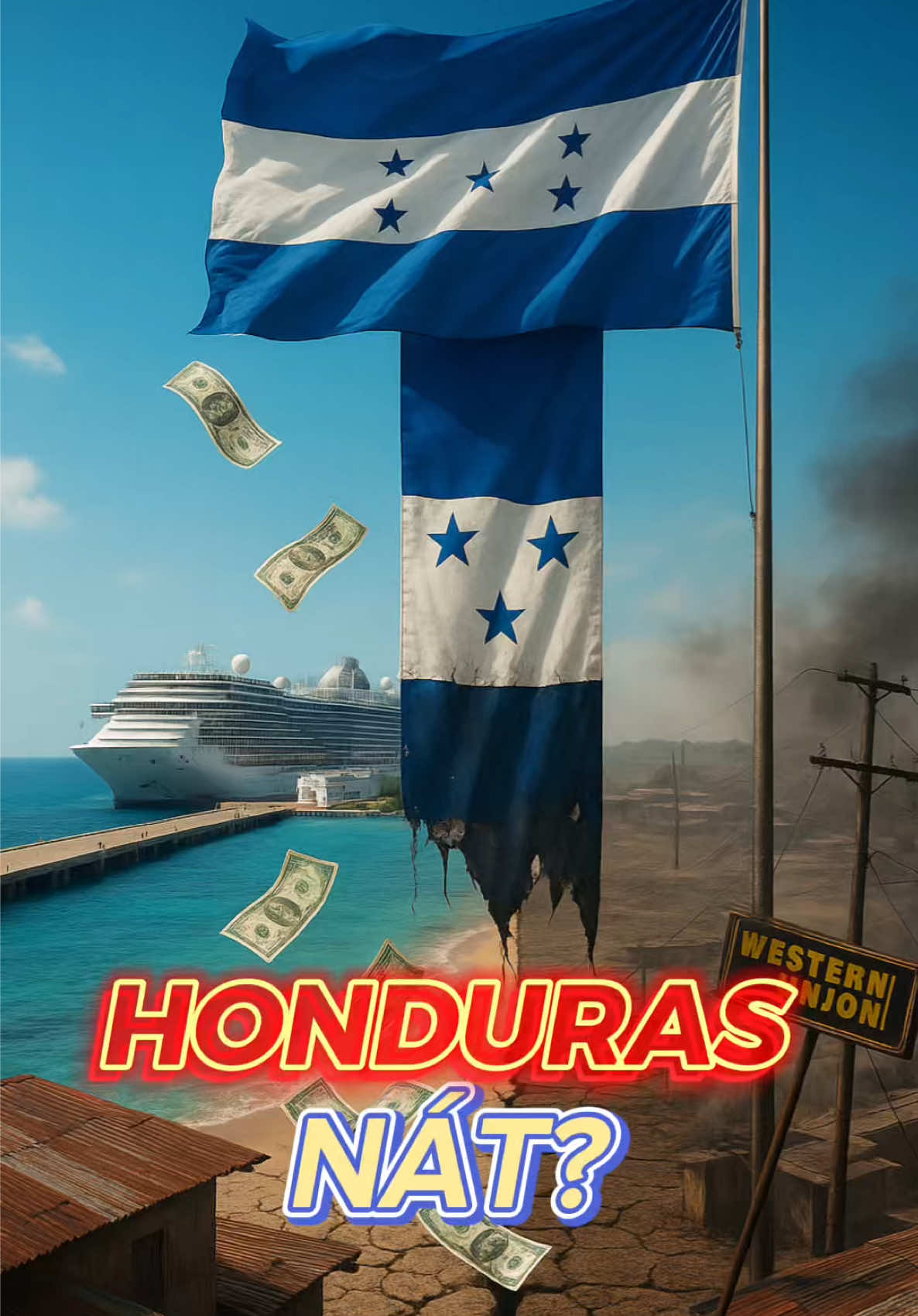 HONDURAS & ROATÁN: MỘT QUỐC GIA 2 SỐ PHẬN - NO HOPE VÌ MỸ TRUNG 🇭🇳 Một nửa Honduras sáng rực vì nắng du lịch, nửa kia mờ đặc trong khói nghèo đói. Trên cao – du thuyền Mỹ cập cảng Roatán, mang theo ánh sáng giả tạo. Dưới đất – dân bản xứ sống nhờ kiều hối, gửi tiền về như nuôi ảo giác “đất mẹ vẫn ổn”. Ngoại giao thì lạc hướng giữa Mỹ và Trung, chẳng phe nào thực sự cần họ. Trong nước thì tham nhũng, băng đảng và thất học đan vào nhau thành cái lưới — siết chặt mọi cơ hội ngẩng đầu. Một quốc gia không sản xuất, không tự đứng vững — thì tương lai đâu ra ánh sáng? Cờ Honduras vẫn bay, nhưng chỉ bay vì gió của người khác. #Honduras #CentralAmerica #RemittanceEconomy #CinematicReality #duynguyen