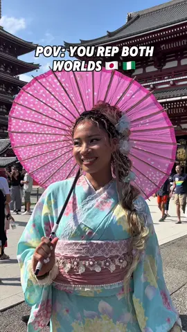 Bridging both with pride 🇯🇵🤝🇳🇬 #foryou #blasian #kimono #igbo #thingstodointokyo 