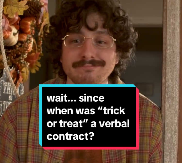 I dare you to trick or treat here. | when “trick or treat” turns into a legal argument — mate just wanted sweets, not a lawsuit #halloween #trickortreat #comedyvideo #funnyhalloween #fyp 