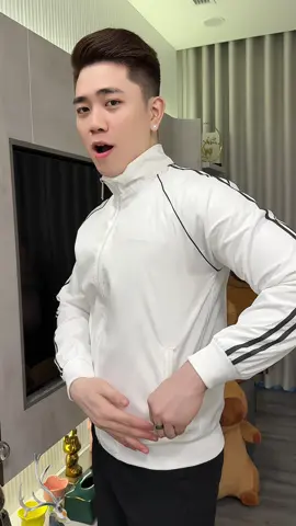 Áo khoác dù nam màu trắng 2 lớ