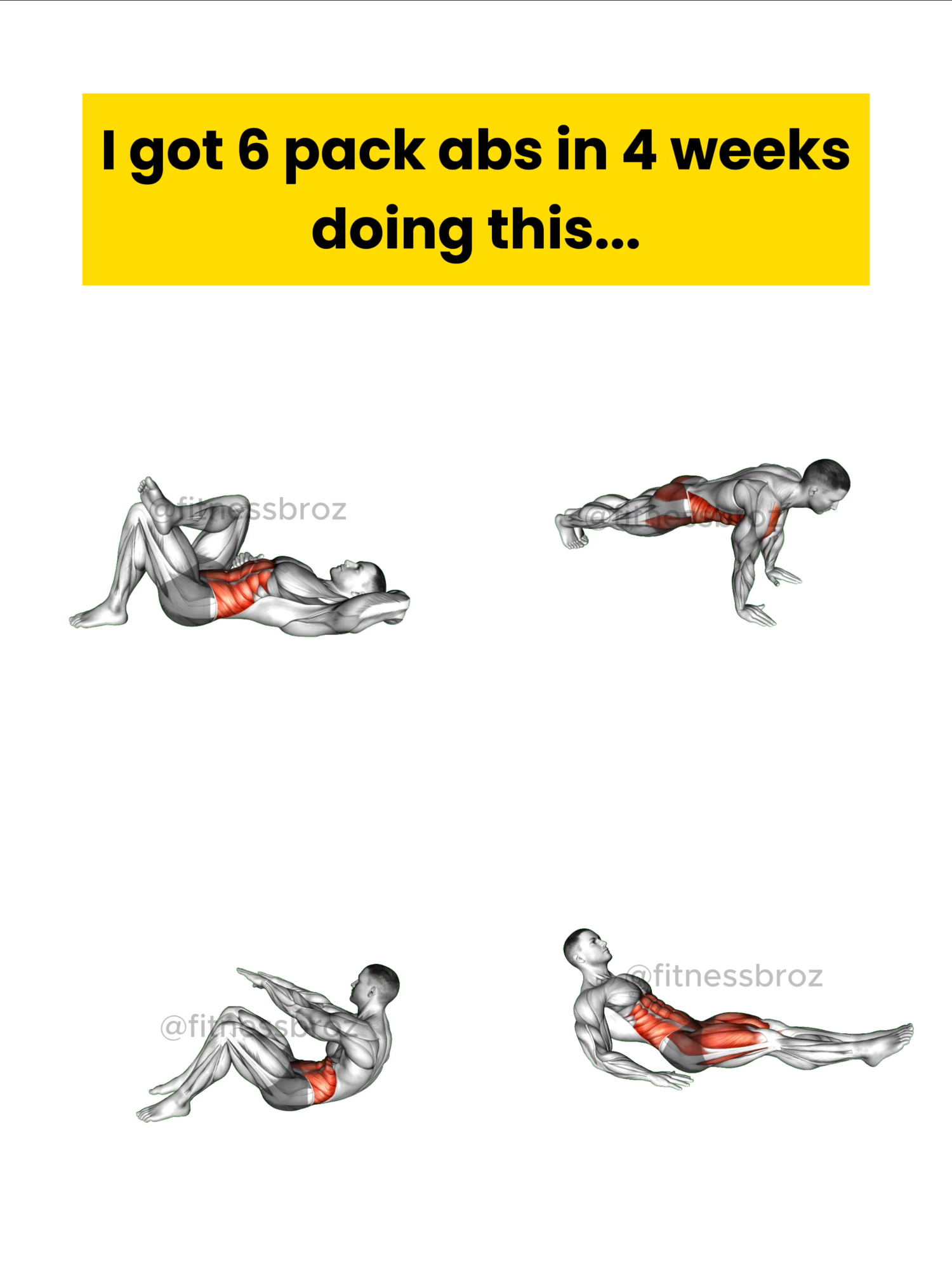 I got 6 pack abs in four weeks doing this.... #transformation #Fitness #shredded #fitnessmotivation #gymtips #workoutroutine #GymTok #bodybuilding #fyp #viral #absday #abs #absworkout