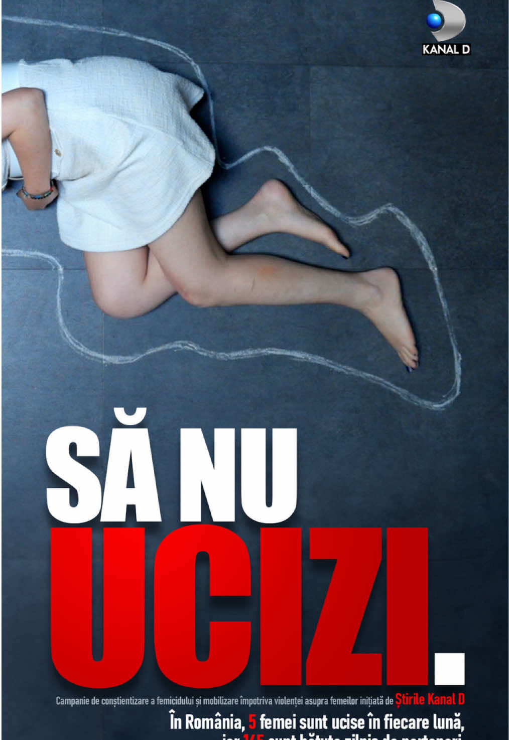 „Să nu ucizi.” – o campanie a Ştirilor Kanal D împotriva femicidului. O urgenţă naţională, care are nevoie de o lege pe măsură! În fiecare an, zeci de femei din România își pierd viaţa în urma violenței domestice. Ele nu reprezintă simple statistici.  Sunt fiice, mame, surori, prietene – femei care au fost reduse la tăcere de un act criminal, dar și de un sistem care nu le-a protejat la timp. Pentru fiecare dintre victimele femicidului acum este prea târziu, dar există încă zeci, sute de potenţiale victime în întreaga ţară.  Campania Ştirilor Kanal D „Să nu ucizi.” vine să rupă această tăcere și să ceară o lege mult mai fermă pentru descurajarea acestor crime, măsuri concrete împotriva unui flagel care seceră o viaţă în fiecare săptămână.  🔴 Începând din 28 octombrie, în fiecare marţi, în cadrul Stirilor Kanal D din Prime Time,  vor fi difuzate reportaje despre cazuri care au zguduit intreaga ţara, vom afla parcursul unor tragedii care ar fi putut fi prevenite, vom afla detalii cutremuratoare chiar de la supravieţuitoare, de la apropiaţi ai victimelor, vom sta de vorba cu autorităţile, cu cei care ar putea sa vina cu solutii concrete pentru a opri această spirală a violenţei.  Claudia Costandiş, reporter al Stirilor Kanal D, a realizat întreaga serie de reportaje din cadrul campaniei.  Demersul Ştirilor Kanal D va fi susţinut de vedetele Kanal D, Kanal D2 si Radio Impuls, în toate emisiunile celor două staţii TV şi ale radioului,  precum şi pe proprietăţile Digital din portofoliul Dogan Media. #sanuucizi #stopfemicidului #stirilekanald #kanaldromania