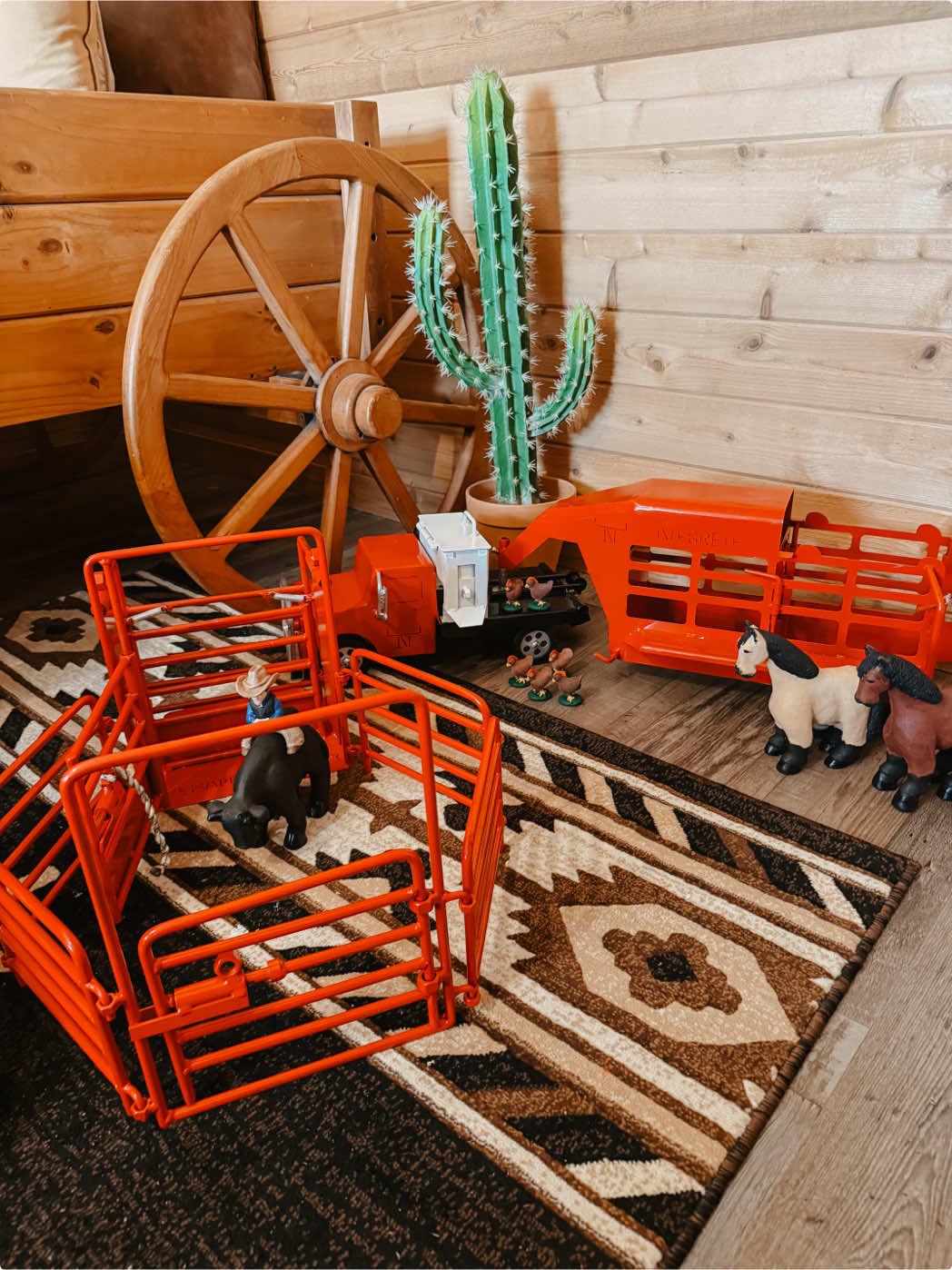 Christmas gifts your Cowkids will absolutely love!! Handmade toys that last generations from @thehappytoymaker ❤️  Toys pictured: Bucking Chute Set Pickup with Cake Box 16
