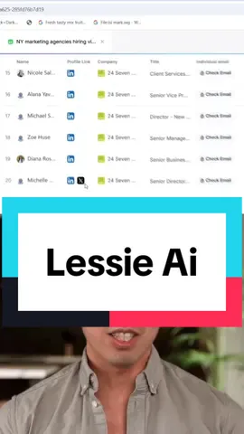 How to find the perfect lead for your business without scouting the web for hours. With lessie ai all you need is just a prompt to enter what you are looking for and the Ai will give the results for you to choose form #aitools #lessieai #ugccreator #aivideoediting #bossmediatech 