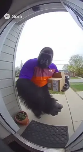 He you didn’t answer in time #fedex #gorrila #sora2 