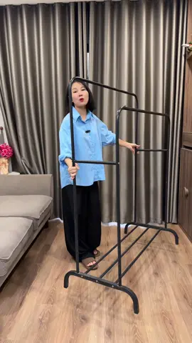 Phơi nhiều đồ vẫn gọn, di chuyển dễ dàng – khỏi lo cồng kềnh 👌 #gianphoi 
