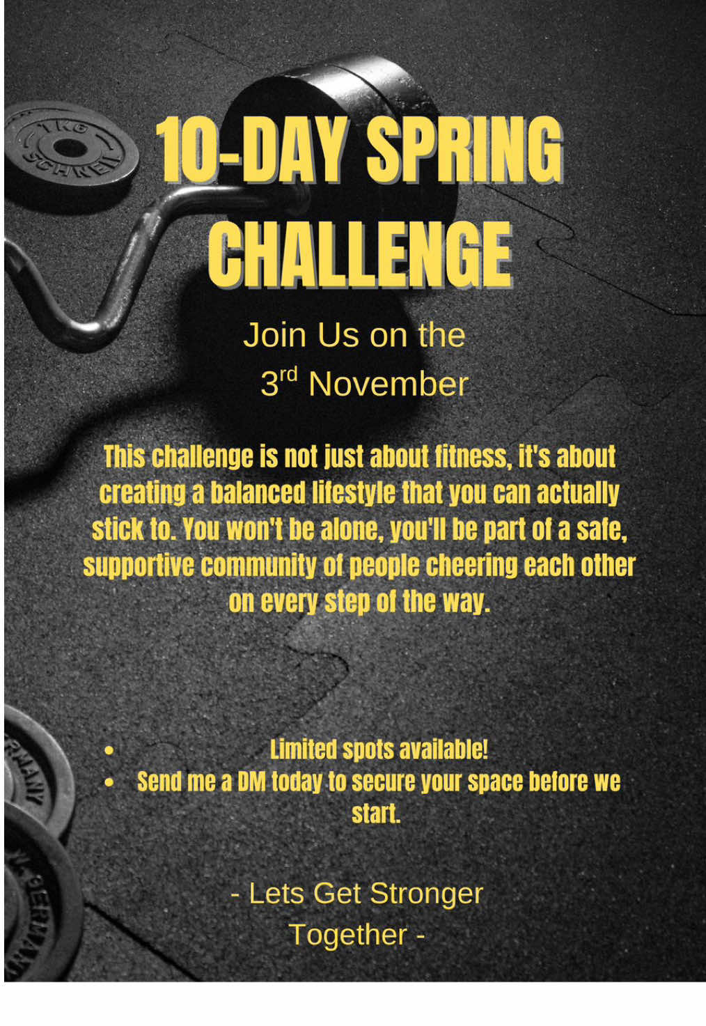 10 Day Sprinb Challenge starting on the 3rd of November. Order your Herbalife products & be part of this amazing transformation challenge 🤝✨🙏👏🤍 Let’s get stronger together!! 0️⃣8️⃣2️⃣0️⃣6️⃣6️⃣0️⃣6️⃣2️⃣6️⃣ for Coaching & to order your products & be part of the challenge.. #herbalifenutritioncoach #GymTok #herbalifenutrition #bodytransformationchallenge #fy   