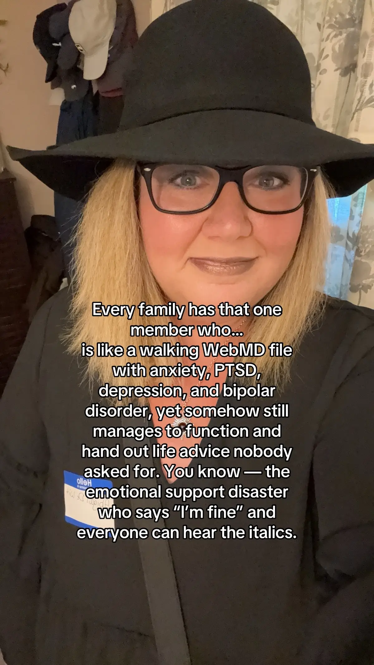 Because some of us are the family clown, the disaster, the therapist, and the emotional support human all in one. If you laugh to cope, dissociate for fun, and give advice you barely take yourself… welcome home. 😂🫶 #MentalHealth #familyhumor #relatable #darkhumor #anxiety       