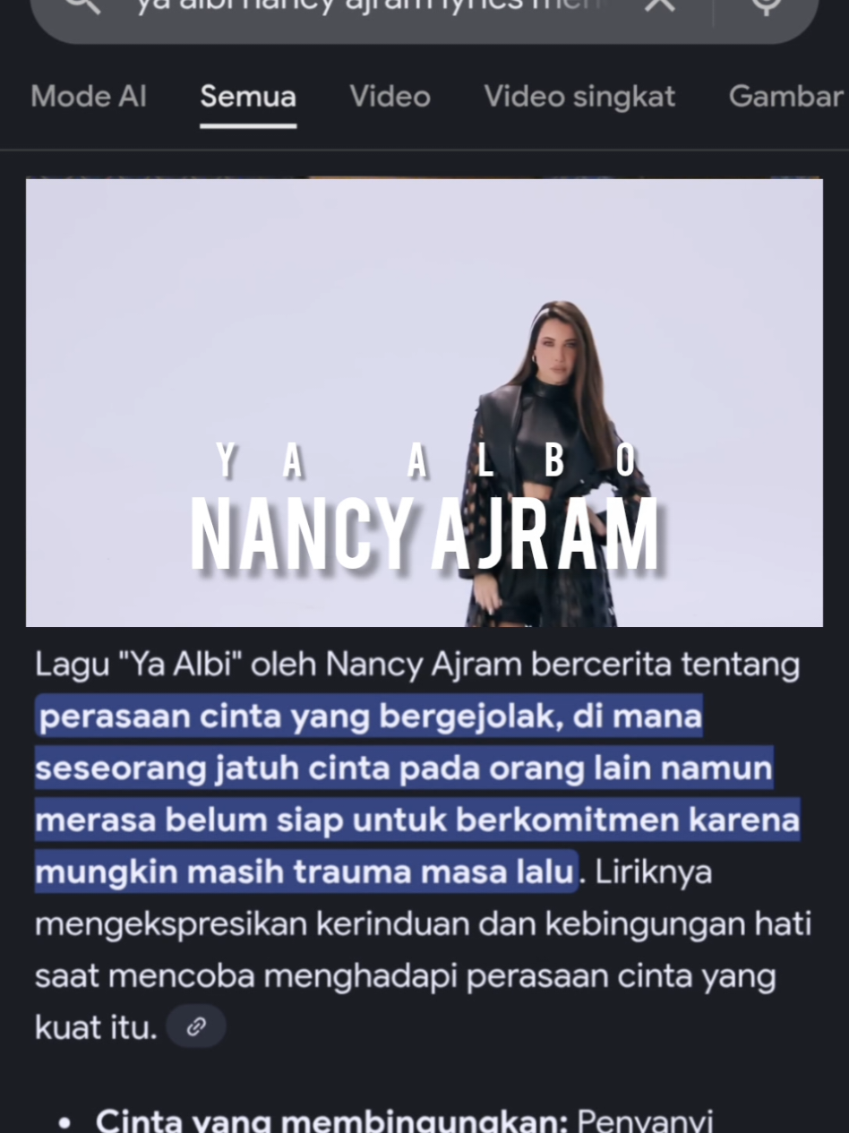 Ya Albo - Nancy Ajram #nancyajram #yaalbo #arabicsong #arabicsongtranslation #fyp 