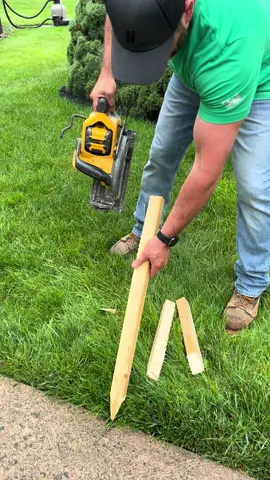 Be honest, when you make stakes do you ever pin your blade guard back?? I’ve found cutting this way I don’t have to. But cutting the taper from 0 to something always gave me fits.  
