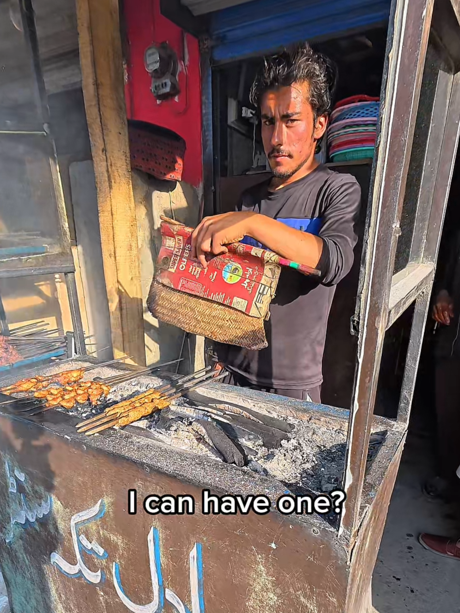 $0.20 street meat 🍗 #hughabroad #streetfood