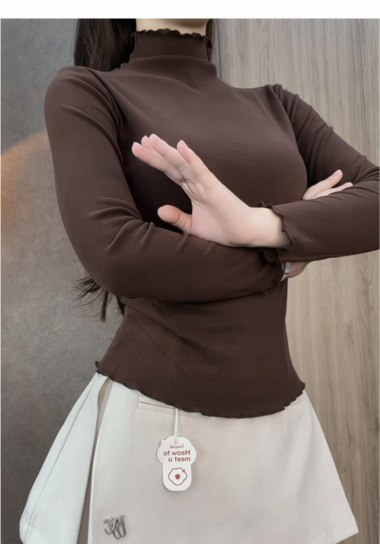 Áo nỉ giữ nhiệt phom ôm thắt eo #quanao #aogiunhiet 