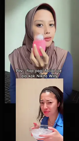 Keseharian aku kalo setiap pagi hari rutin kompres wajah cuma pakai esss 