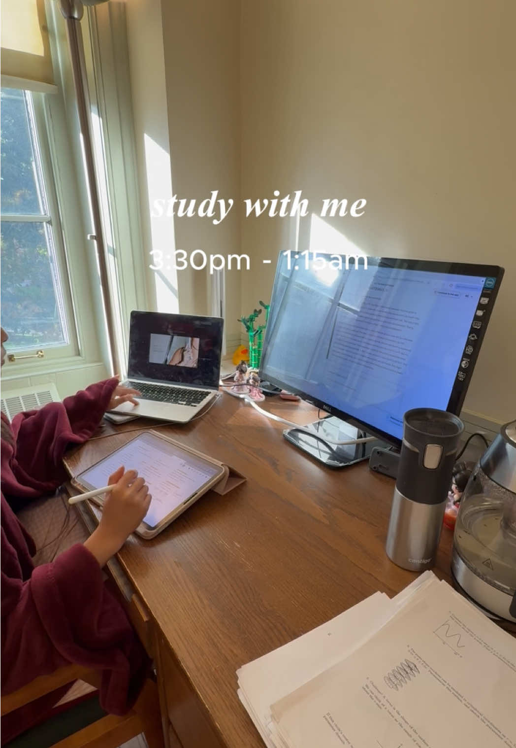 harvard student 10 hour productive study vlog ☀️ #studytok #studymotivation #Vlog #harvardstudent 