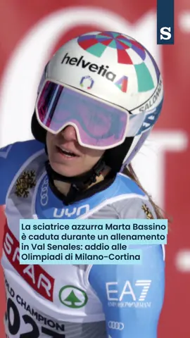 La sciatrice azzurra Marta Bassino è caduta durante un allenamento in Val Senales: addio alle Olimpiadi di Milano-Cortina #sci #olimpiadi #milanocortina #italia