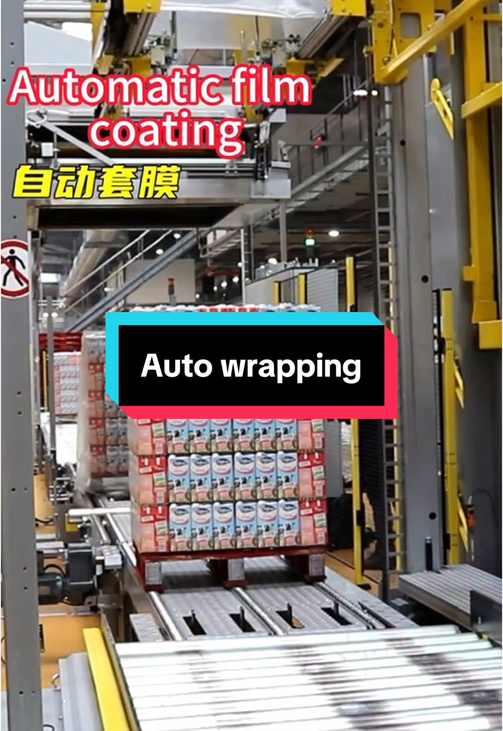 Automatic film coating and wrapping can protect the products and improve efficiency, save labor work.Welcome inquiry!#automatic #packing #automation #foryou #autopacking #production #packaging #robots 