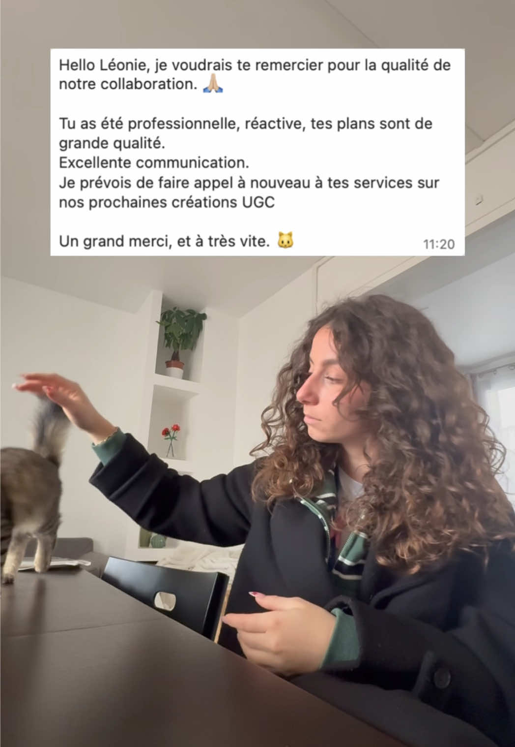 retour client 🫶🏻 c’est toujours un plaisir de travailler pour des marques qui me font confiance… et mention spéciale si c’est en plus avec mes bébés chatons d’amour ! 💛  si vous aussi avez besoin de contenu authentique pour booster votre marque, votre produit ou votre appli, écrivez-moi à : ugc.leoniea@gmail.com 💌 chacune de vos demandes sera traitée avec soin ✨ #creationdecontenuugc #ugcfrance #creatriceugc #retourclient #creatriceugclyon 