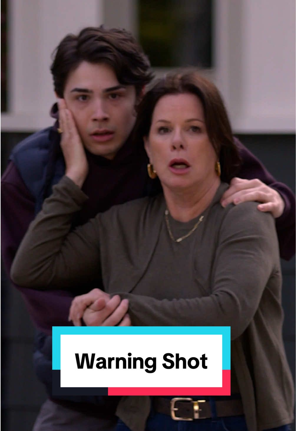 if that kid's goal was to scare him, he definitely succeeded! 😰 stream the latest episode of #murderinasmalltown on @hulu. #drama #intense #action