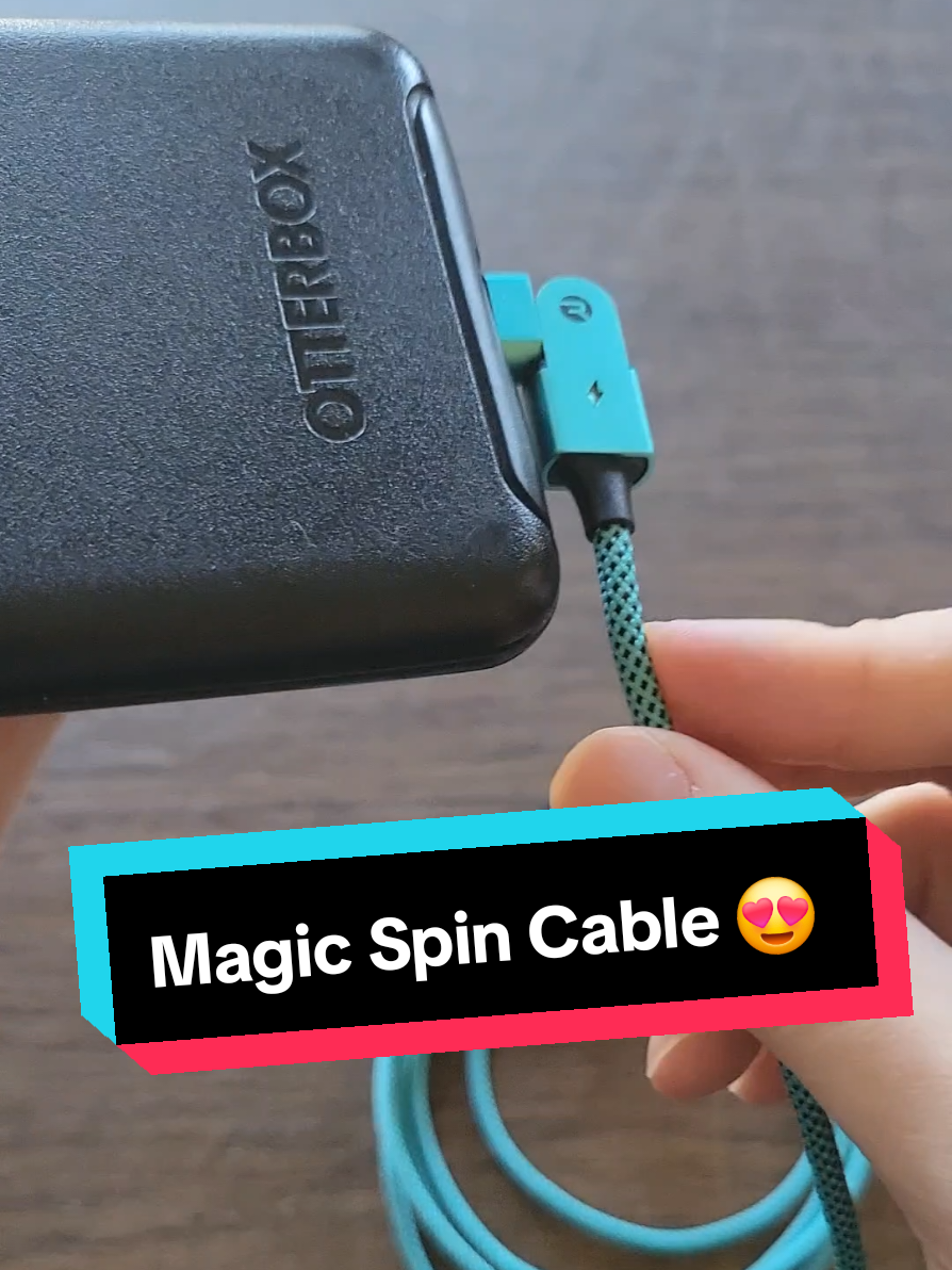 Never worry about a bent or broken charger again with this Raycon Magic Spin Cable! 😍 #charger #fastcharger #cable #phonecharger #chargingcable 