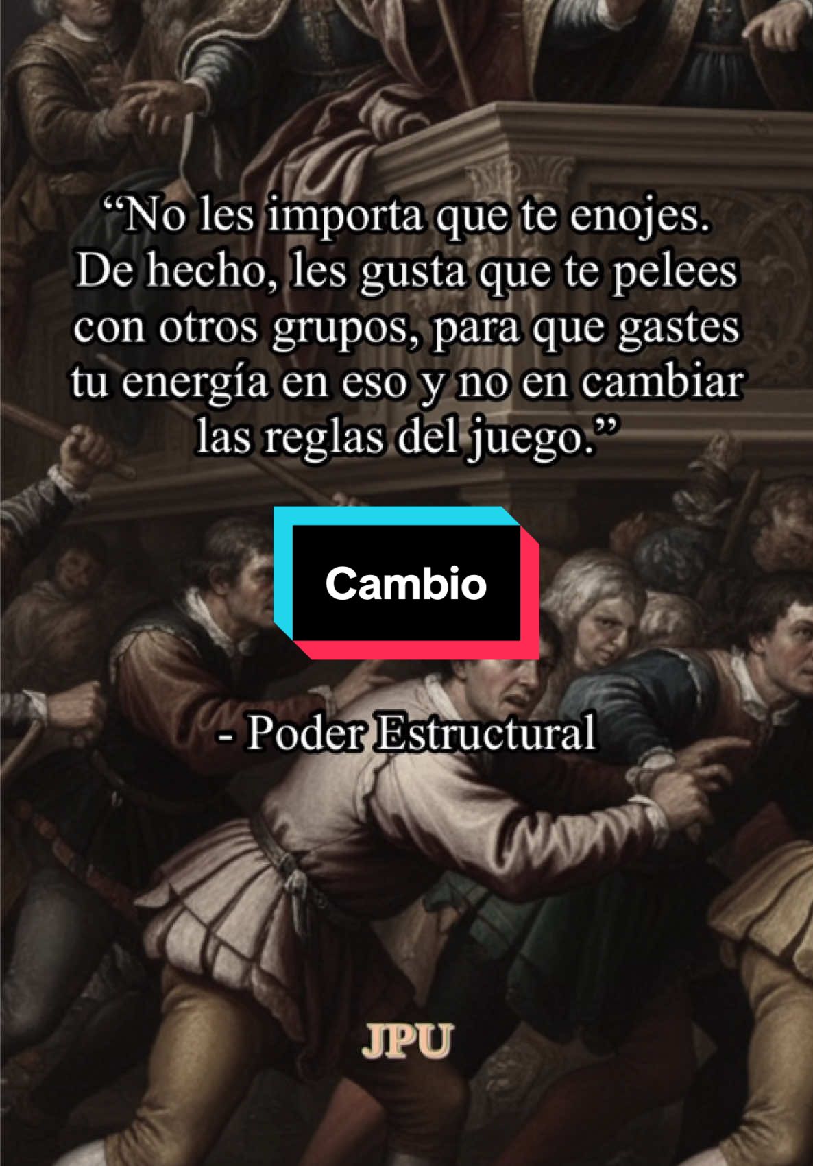 El enojo es una fuerza poderosa, pero su dirección lo es todo. A quienes detentan el poder no les asusta tu ira, siempre que la canalices hacia el lugar equivocado. Fomentan la división, los conflictos entre grupos, para que gastes tu valiosa energía peleando batallas secundarias. Así, mientras te consumes en disputas fratricidas, el verdadero poder permanece intocable y las reglas del juego inalteradas. #DivideYVencerás #Distracción #ControlSocial