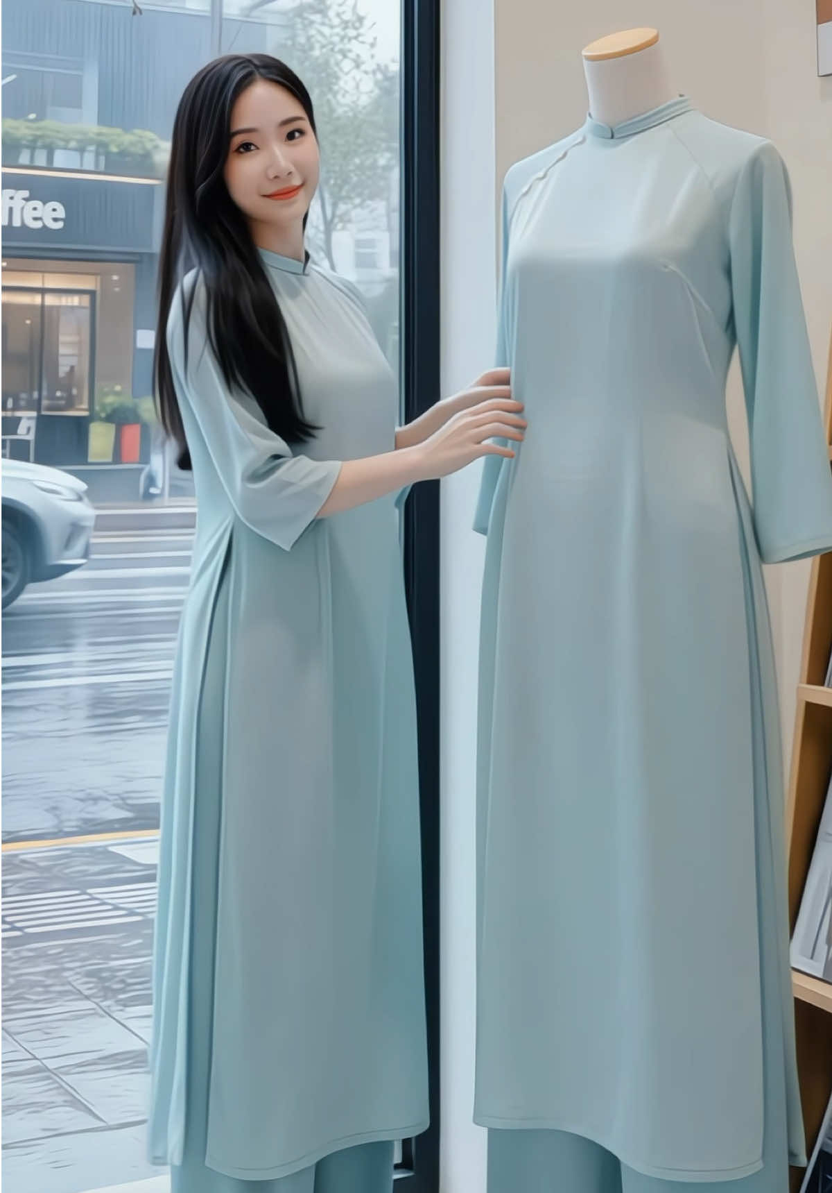 Áo dài cách tân trơn #aodai 