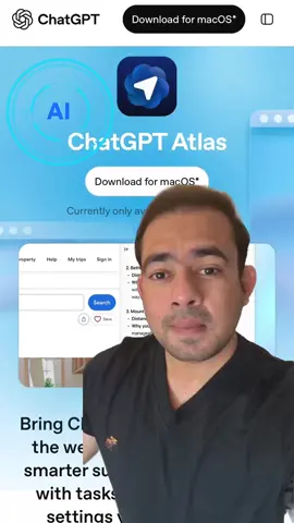 ChatGPT Atlas — The Browser With AI Built In OpenAI’s ChatGPT Atlas is a web browser designed around ChatGPT. With built-in chat, memory, and Agent Mode that can act for you, it changes how you browse. Available now on macOS; coming soon to Windows, iOS, and Android. ✅ ChatGPT in every tab ✅ Context-aware and remembers what you do ✅ Agent Mode: browser tasks handled for you ✅ Free, Plus, Pro, Go users (macOS) #ChatGPTAtlas #OpenAI #BrowserOfTheFuture #AIBrowser #WebAssistant    