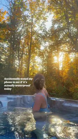 Thank god the rumors are true  #fall #autumn #hottub 