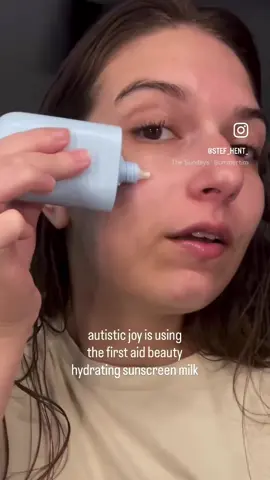 my FAVORITE spf @First Aid Beauty  autistic besties you NEED this spf in your life ✨ #microinfluencer #autisticcreator #fyp #firstaidbeauty #skincare 