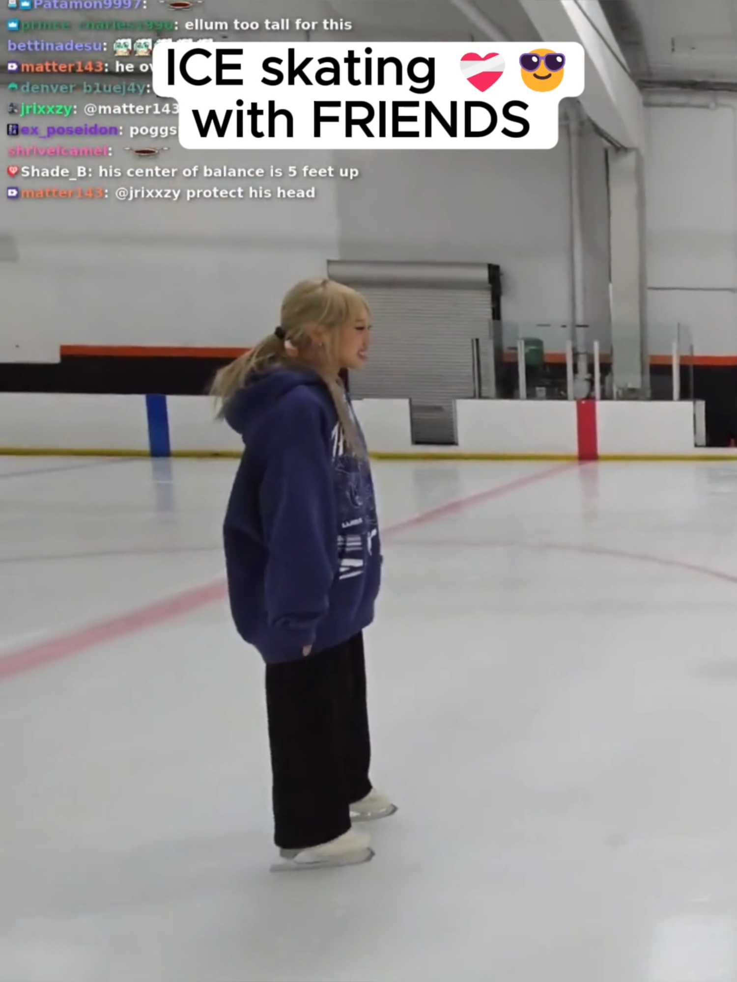 Ice skating with friends - highlight edit #ursungirl #ellum #sykkuno #sunnys #trending #viral