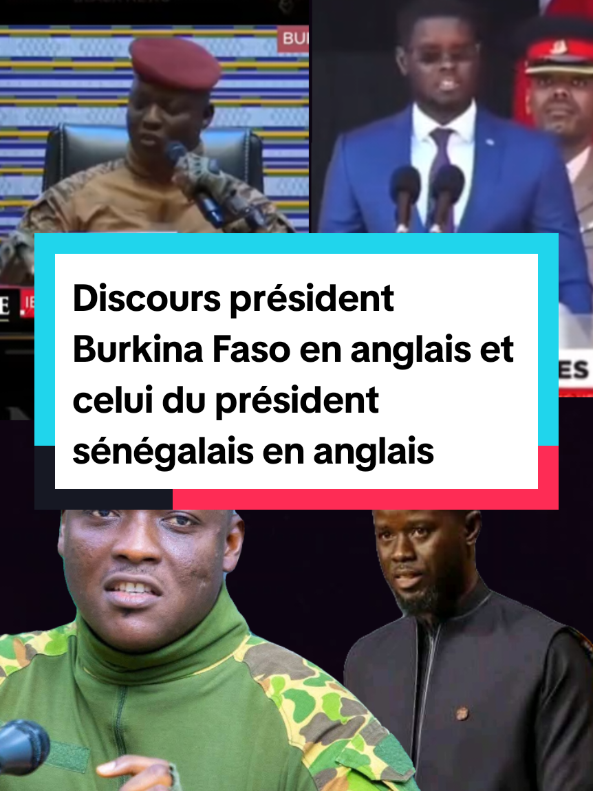Qui peut les noté sur 20 les deux présidents leur anglais #discour #senegalaise_tik_tok #burkinafasotiktok #viralvideotiktok 