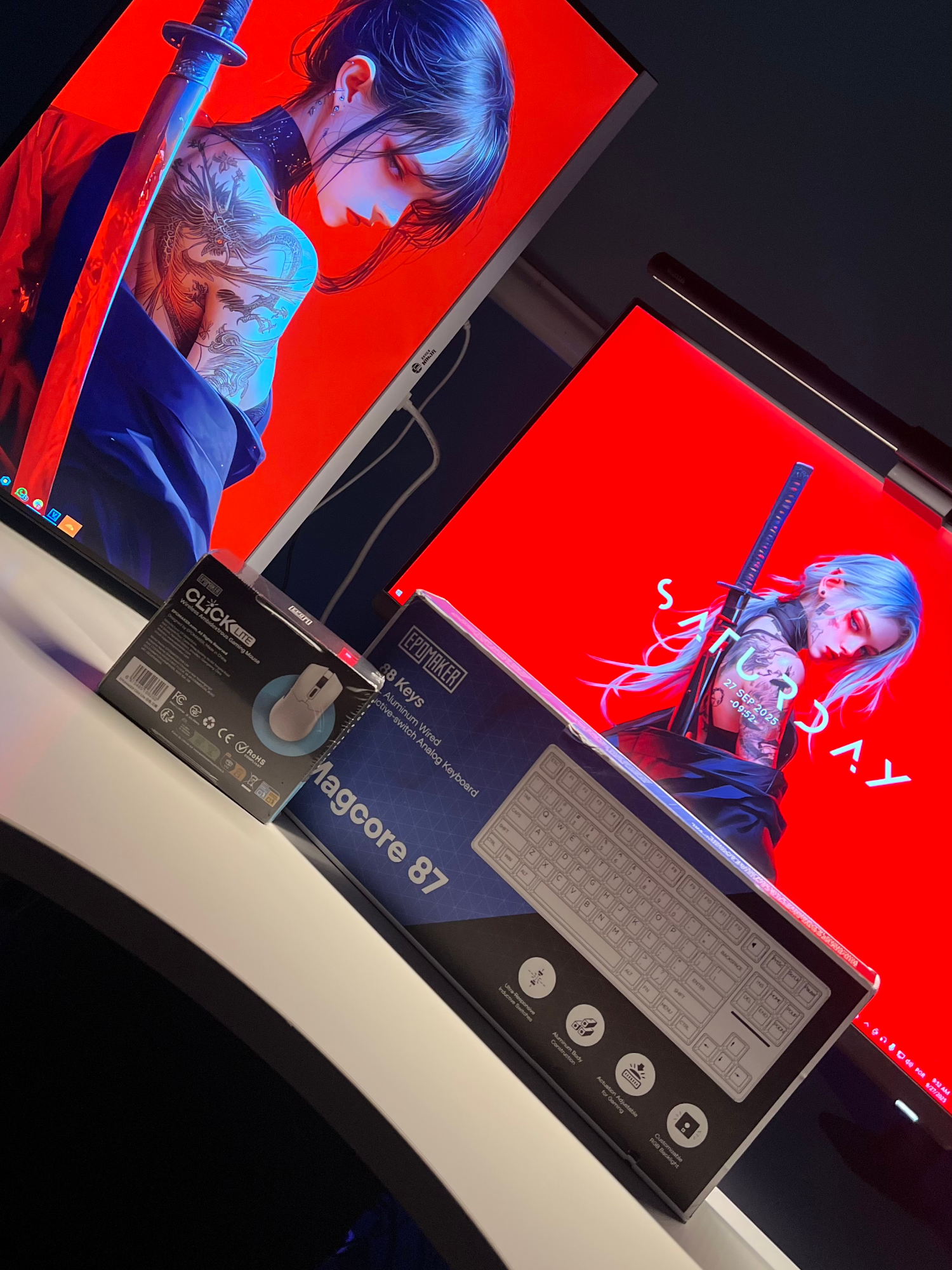 Epomaker Magcore 87 • TKL layout • Aluminum case • 0,01MM  • Inductive Kailh Box switches • 8k polling rate • 0.125ms latency • dedicated software driver @epomaker_keyboard @epomakerkeyboard #epomaker #keyboard #gaming #gamingkeyboard #GamingSetup