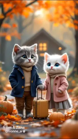 Tom & Luna’s Adventures 🐾 A little Fall Getaway ✨ Original creation made by me 💕 Every story, outfit, and scene is part of my own project. Follow Tom & Luna as they travel the world 🌍 #TomAndLuna #MyOriginalContent #TravelStory #fyp 