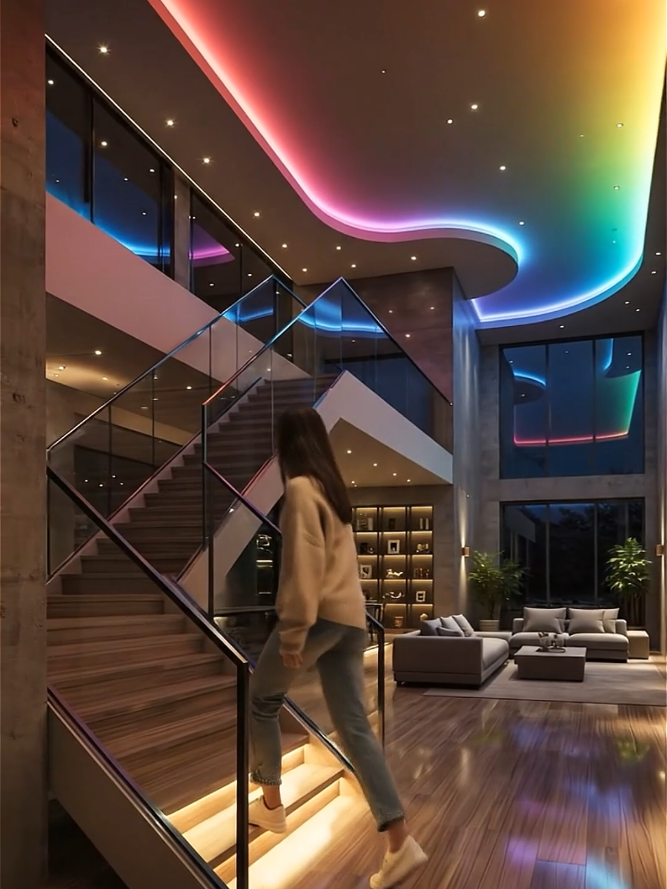 Staircase lighting. Buy in our store. Link in profile header. Thank you