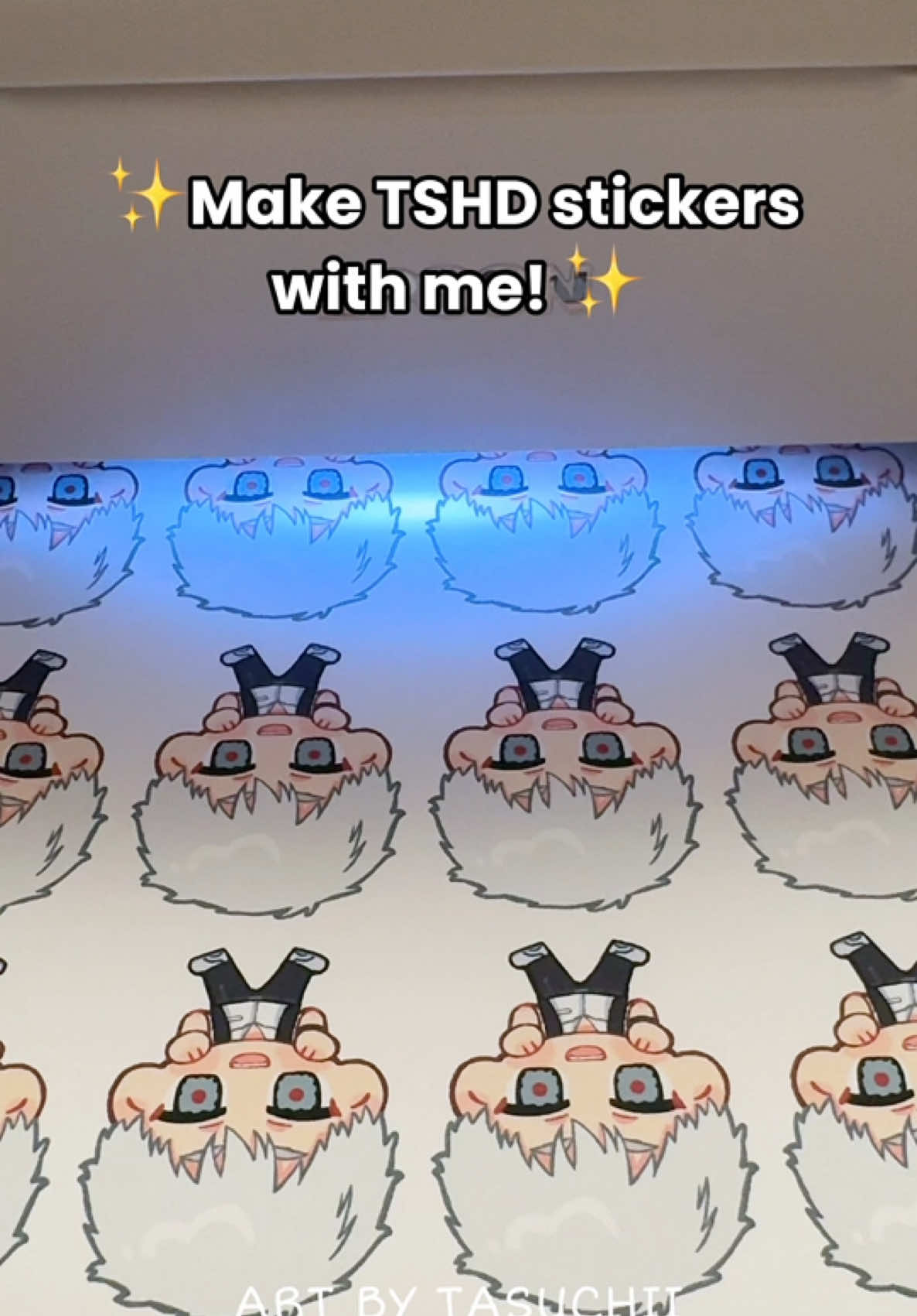 Make TSHD stickers with me!  #artist #stickershop #fanart #thesummerhikarudied #merch 