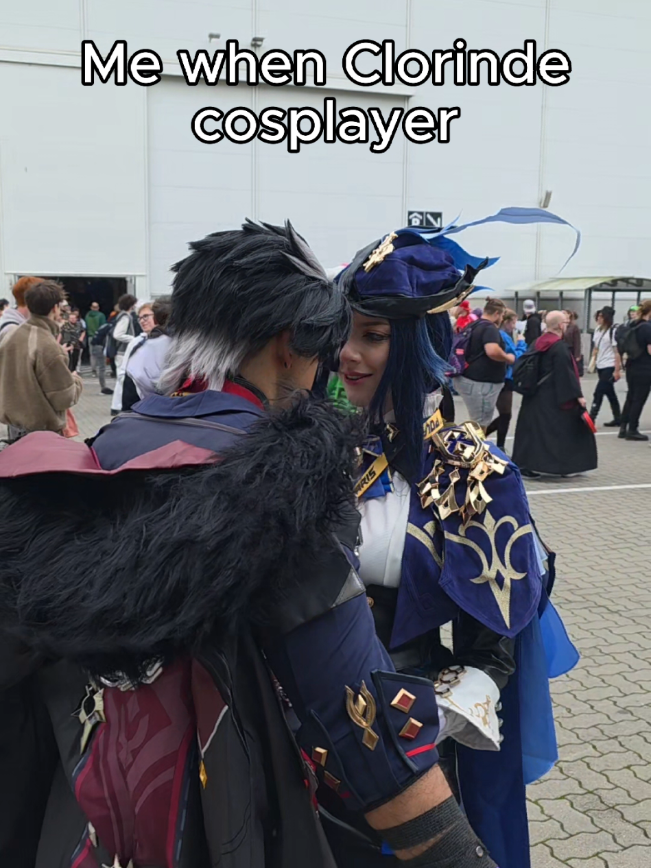Need to do this with a Neuvillette cosplayer too (any volunteers?) Clorinde: @elisha🦇  Wriotheslay: Me #GenshinImpact #cosplay #wriothesley #clorinde #genshinimpactcosplay 