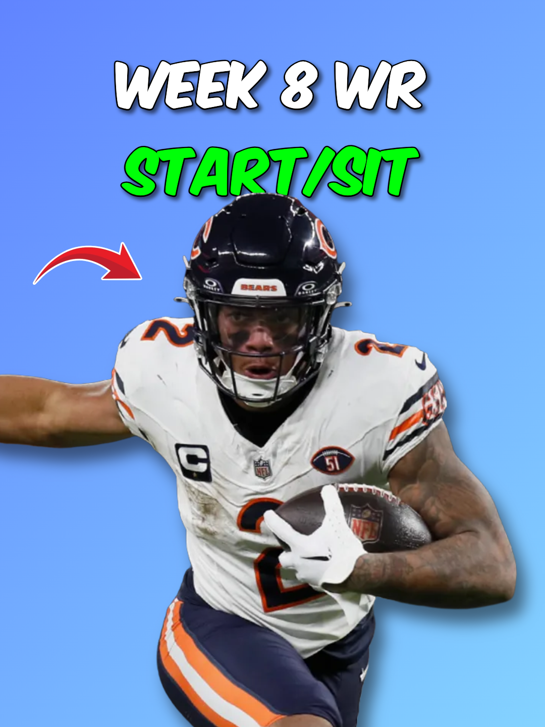 WRs To Start & Sit For Week 8 Fantasy Football🏆 #nfl #fantasyfootball #fantasyfootballadvice #fyp
