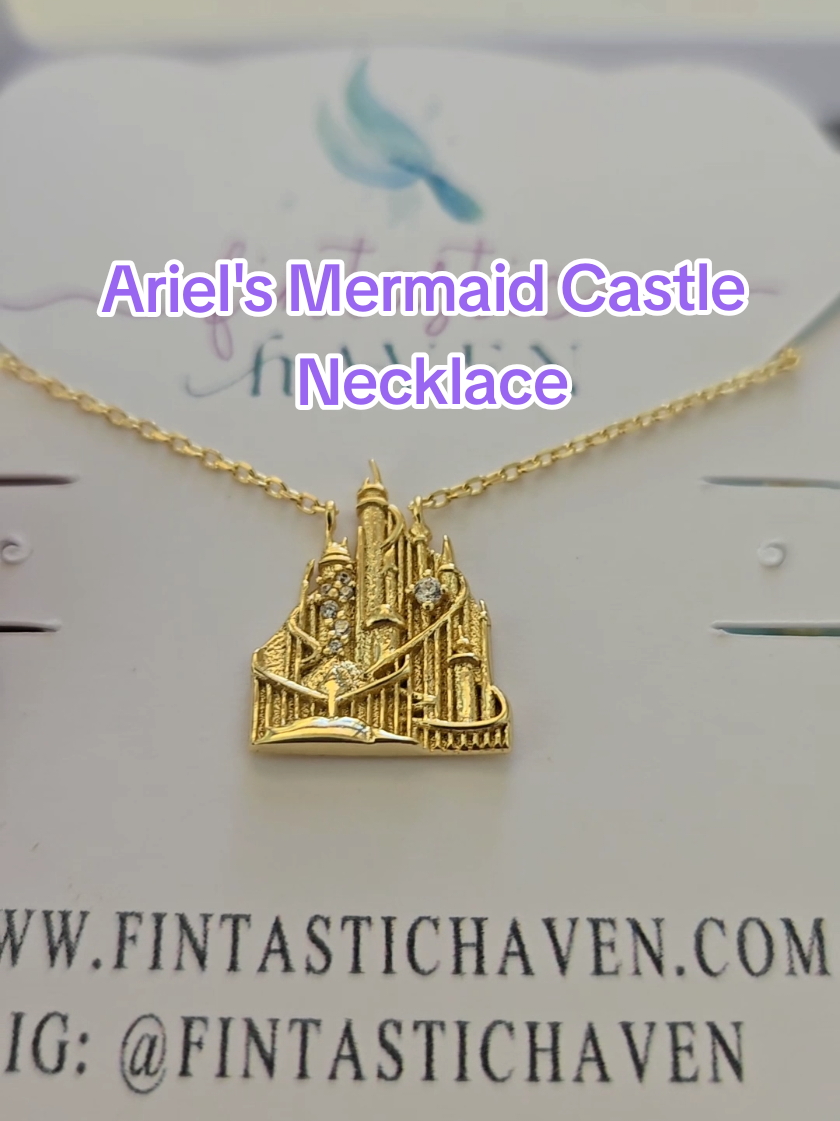 The Palace of the Sea King Mermaid castle necklace #disneytiktok #mermaidcore #disneygirl #princessariel #disneyadults 