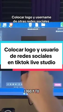 Colocar logo y usuario de redes sociales en tiktok live studio #streamerlife #streamer #tutorial #tiktoklivestudio #tiktoklive 