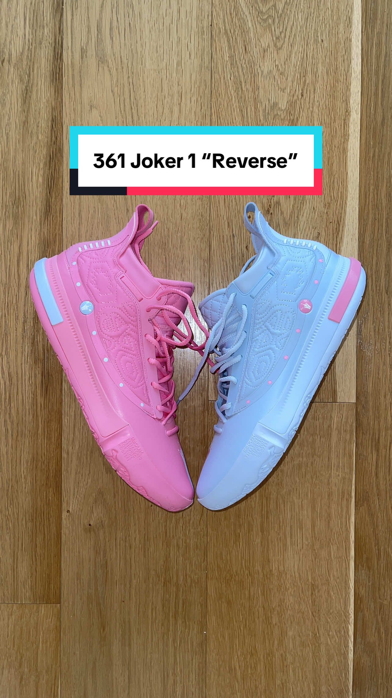 A mismatch for the Joker 🍬 @361sport  #basketballshoes #361joker1 #nikolajokicshoes #361jokic #pinkshoes 