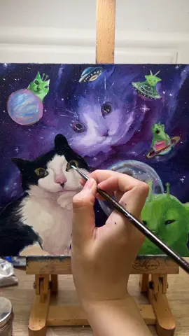 A grand plan #art #painting #fyp #cat