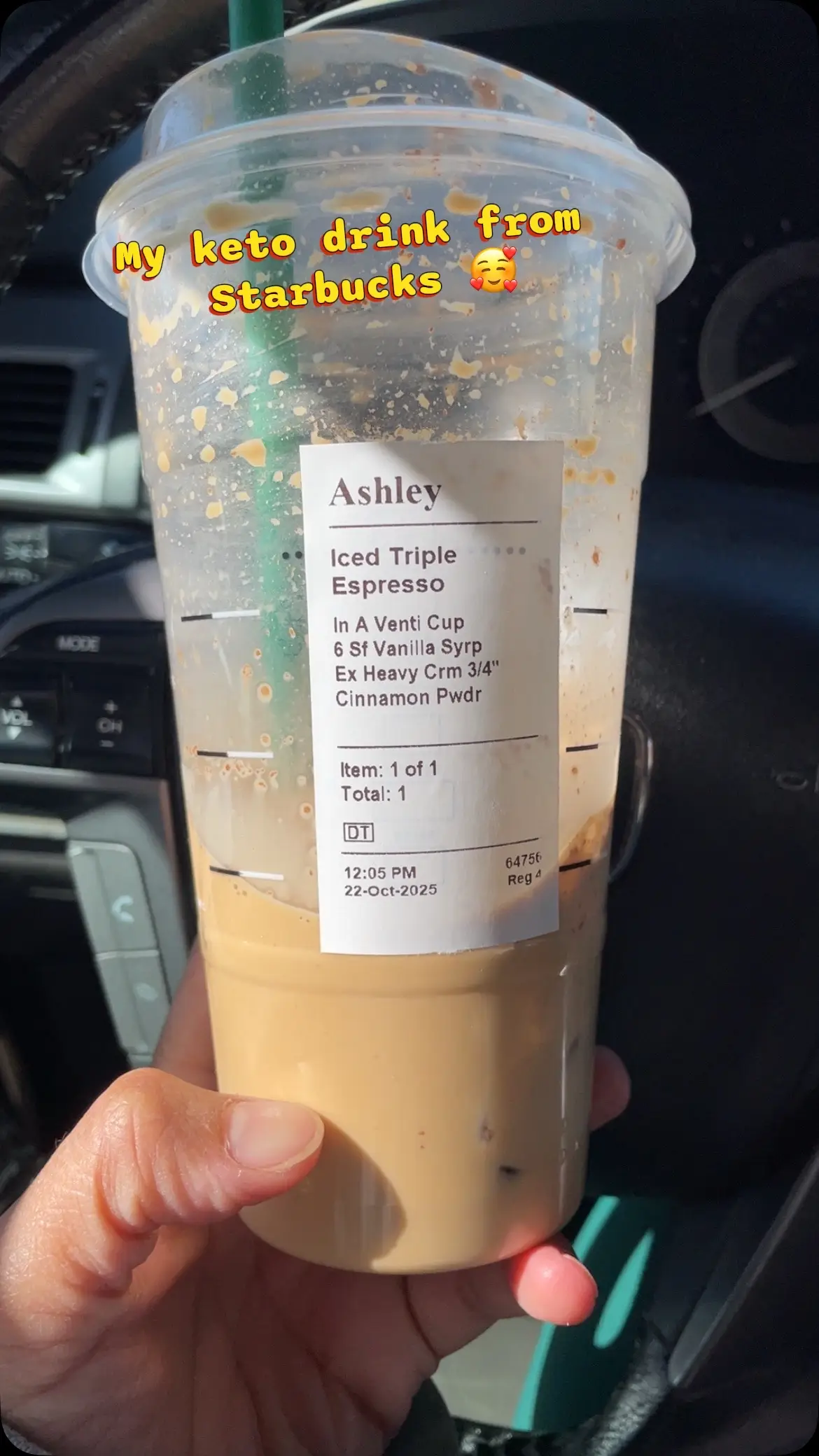Keto Starbucks coffee order 🥰