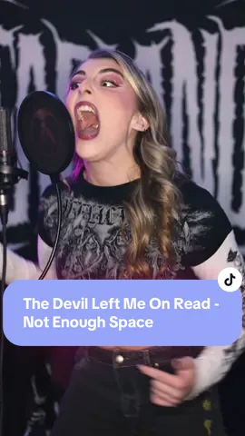 FINALLY my first @Not Enough Space cover🤣🖤 This song felt to evil to record and I love it Guys I need more cover ideas so please drop some more below!! Also peep some more @Affliction Holdings 🤭 #creatorsearchinsights #femalevocalist #vocals #notenoughspace #deathcore 