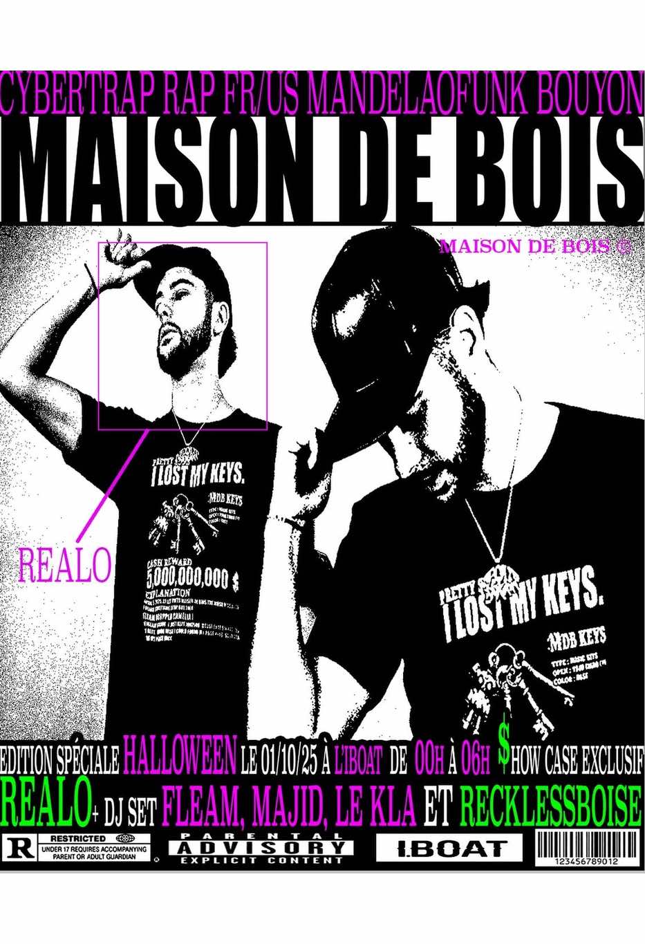 🎃VOUS ÊTES PRÊTS POUR L'AFTER HALLOWEEN ? Y'A @Realo.23 REALO X MDB !! LE 01/11 @recklessboise @_fleam  @Majid  @le._kla 00h - 06h Bordeaux — La cale du bas de @IBOAT CLUB  🎟️Billeterie en ligne & sur place • Lien en bio #quoifaireabordeaux #soiree #rap 
