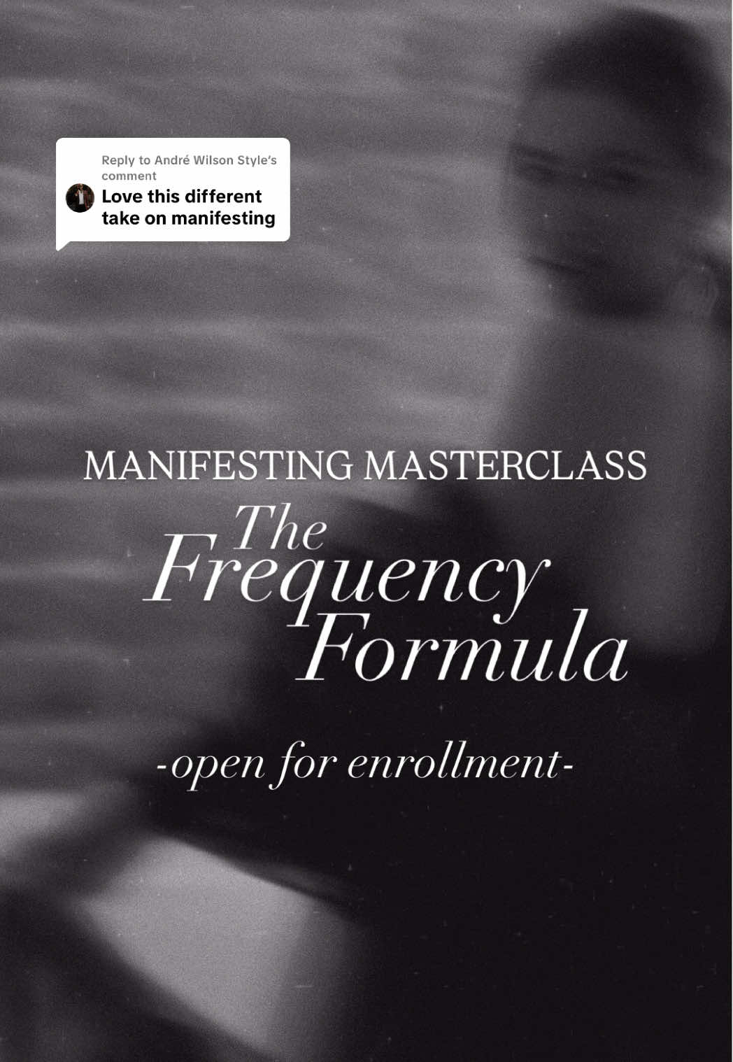 Replying to @André Wilson Style MANIFESTING MASTERCLASS  The Frequency Formula is here and open for enrollment  What if your manifestations aren’t “missing”… They’re just waiting for you to match their frequency? The Frequency Formula is officially OPEN — and this round is live with me. 5 weeks of energetic alignment, identity calibration, and quantum upgrades. 🧲 I’ve taught this to private clients for years. And now, I’m teaching it LIVE for the first (and only) time. This isn’t about hustle. It’s about remembering your power to attract, align, and receive. — 💫 What’s inside: ✔️ 5 weekly live sessions with me ✔️ Q&A support to calibrate your energy in real time ✔️ Lifetime access to replays + downloadable guides ✔️ Tools to rewire your identity and master your signal 🎯 Early bird: $143 💸 Goes up to $197 soon This round includes live access — and that won’t happen again. #T#TheFrequencyFormulaM#ManifestationMasterclassE#EnergeticAlignmentL#LetTheUniverseCookabundance   
