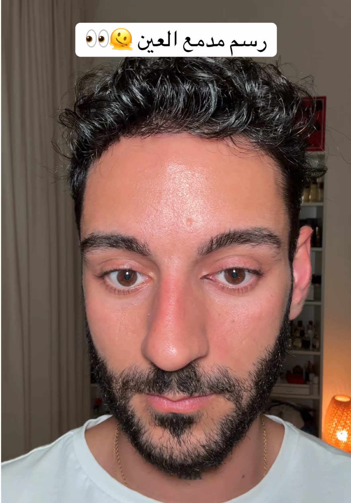 رسم مدمع العين بطريقة سهلة جربوها و قلولي رأيكم 🥰😍❤️ #makeup #مكياج #makeuptutorial #مسكرا #رموش 