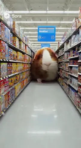 POV: You're just trying to get your errands done but a giant, fluffy, speedy guinea pig is also out for a grocery run. 🐹💨 My newest Sora AI creation! #GiantPetProblems #SoraAI #OpenAISora #AIVideo #SurrealHumor