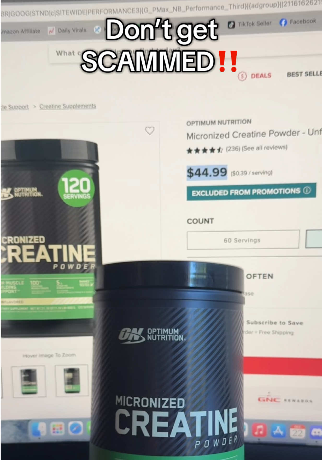 No way this is profitable for them… #optimumnutrition #creatine #gnc #tiktokshopblackfriday #tiktokshopcybermonday 