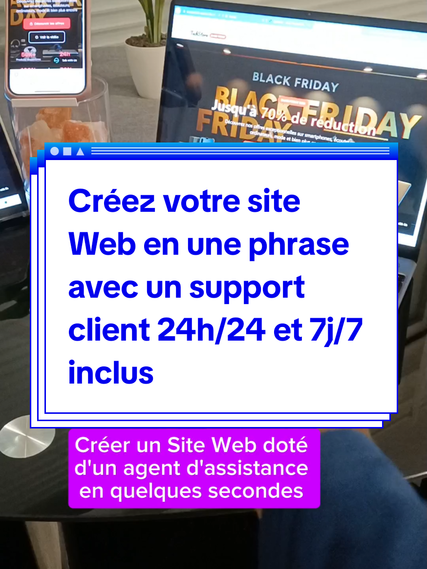 Créez votre site Web en une phrase, avec un support client 24h/24 et 7j/7 inclus. #Tech #fyp #readdyai #website #viral 