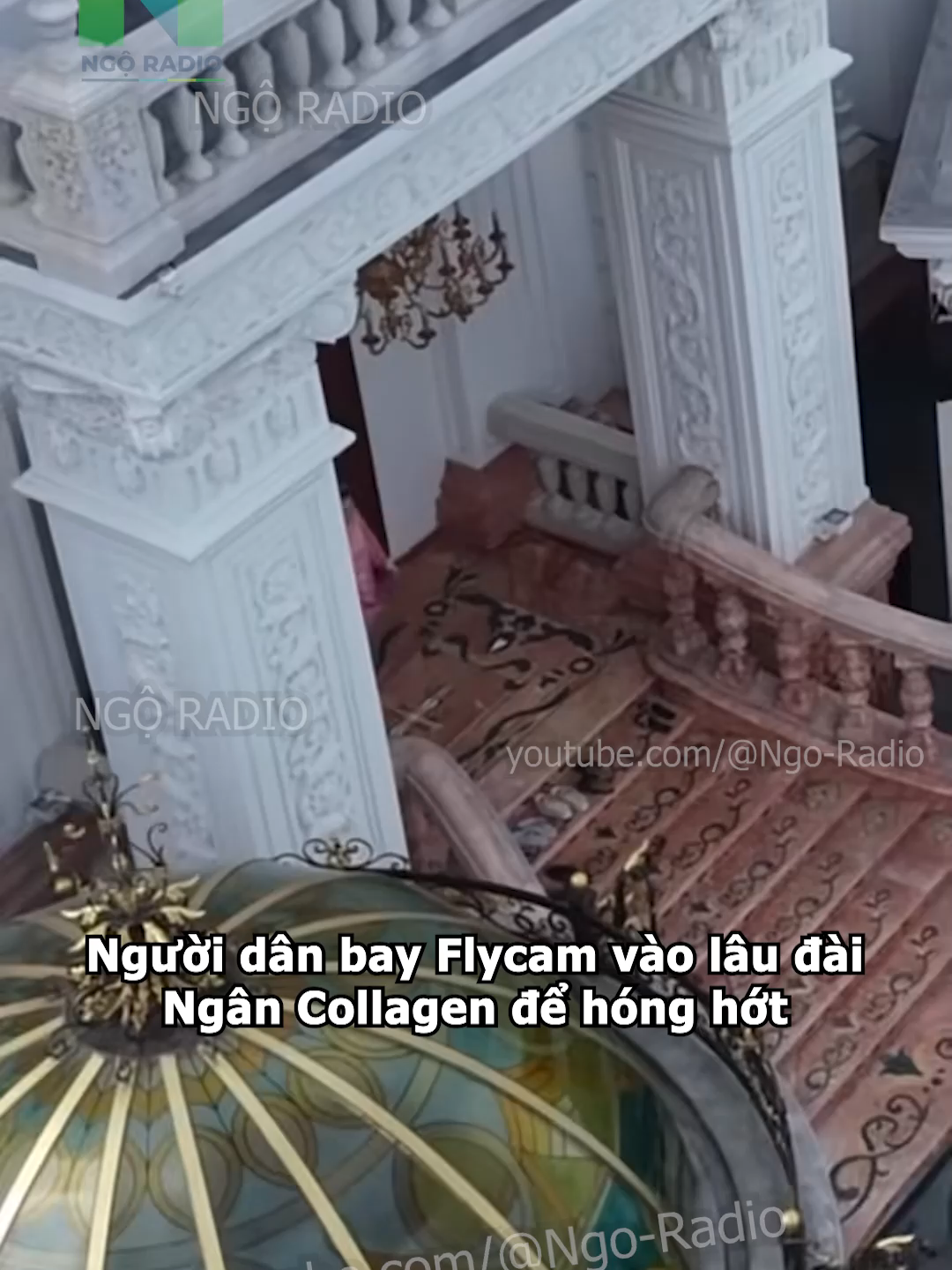 Người dân bay Flycam vào lâu đài Ngân Collagen để hóng hớt#viraltiktok #tintuc #ngoradio #haihuoc